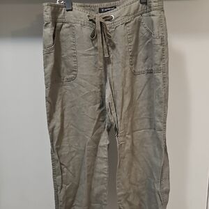INC International Concepts Women's Linen Drawstring Pants